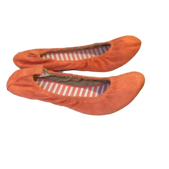 Orange Old Navy Faux Suede Ballet Flats, Size 7 - Picture 4 of 7